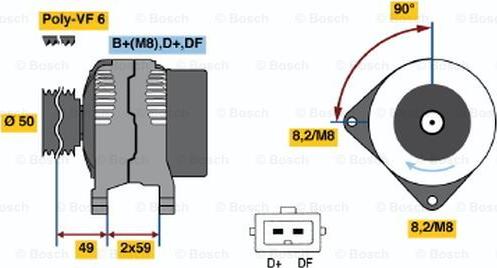 BOSCH 0 123 515 020 - Генератор autozip.com.ua