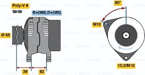 BOSCH 0 123 510 092 - Генератор autozip.com.ua