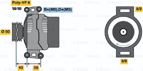 BOSCH 0 123 510 082 - Генератор autozip.com.ua