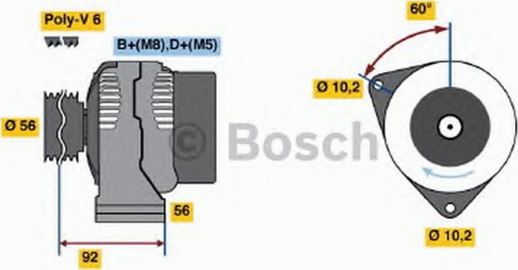 BOSCH 0 123 510 074 - Генератор autozip.com.ua