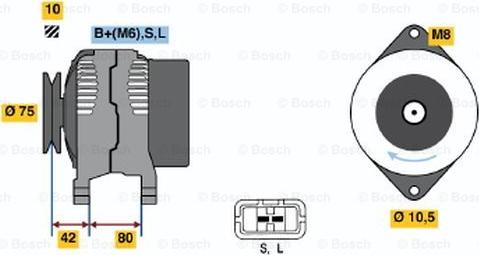 BOSCH 0 123 115 011 - Генератор autozip.com.ua