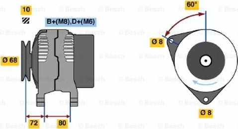 BOSCH 0 123 315 004 - Генератор autozip.com.ua