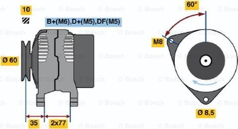 BOSCH 0 123 310 055 - Генератор autozip.com.ua