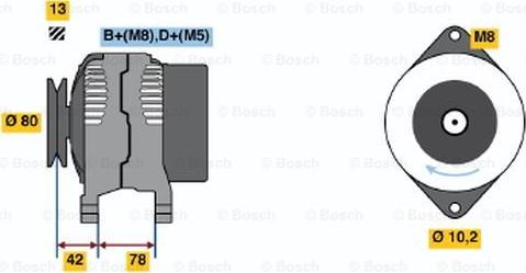 BOSCH 0 123 310 033 - Генератор autozip.com.ua