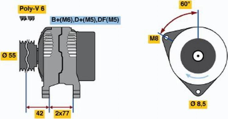 BOSCH 0 123 310 023 - Генератор autozip.com.ua