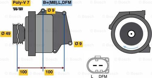 BOSCH 0 122 0AA 3D0 - Генератор autozip.com.ua