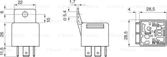 BOSCH 0 332 019 151 - Реле, паливний насос autozip.com.ua