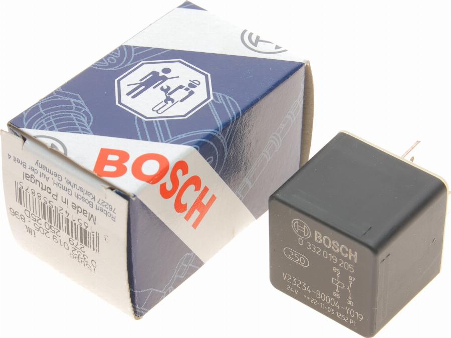 BOSCH 0 332 019 205 - Реле, робочий струм autozip.com.ua