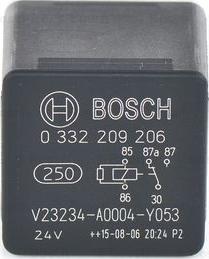 BOSCH 0 332 209 206 - Реле, протиугінний пристрій autozip.com.ua