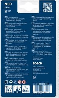 BOSCH 0 242 232 801 - Свічка запалювання autozip.com.ua