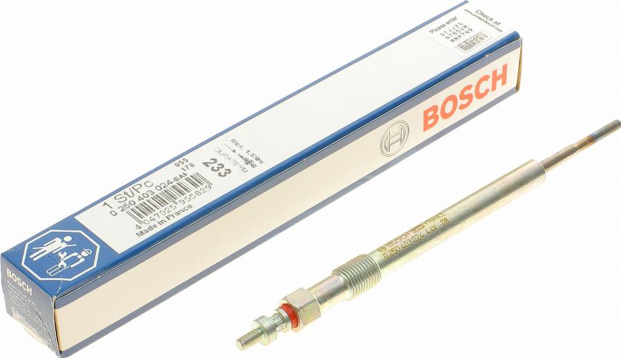 BOSCH 0 250 403 024 - Свічка розжарювання autozip.com.ua