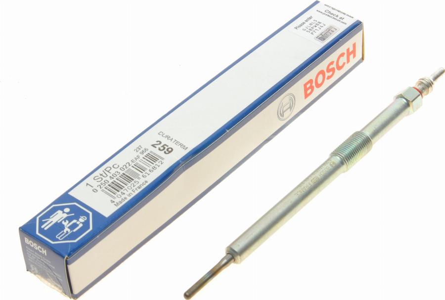 BOSCH 0 250 403 022 - Свічка розжарювання autozip.com.ua