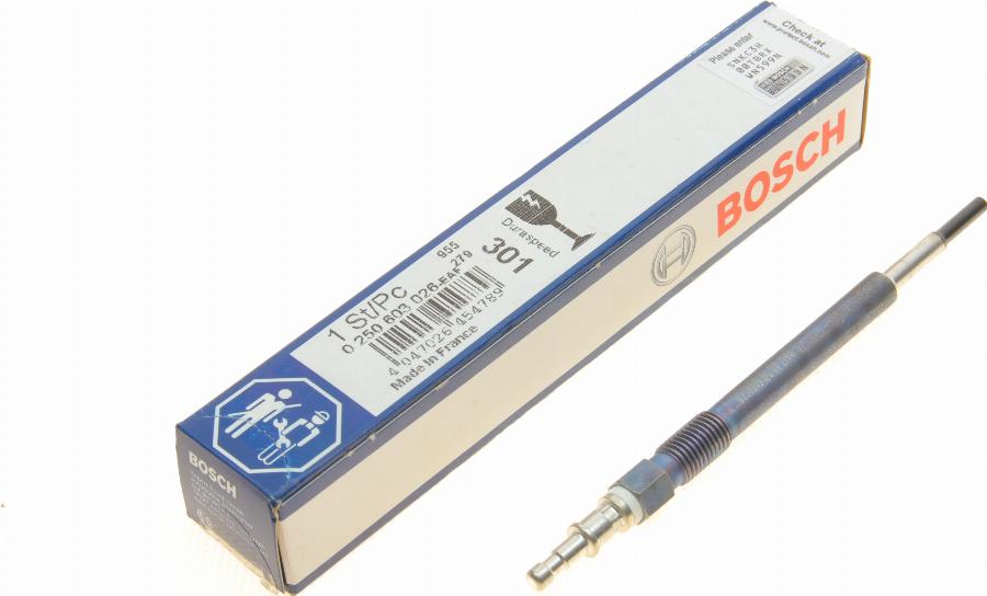 BOSCH 0 250 603 026 - Свічка розжарювання autozip.com.ua