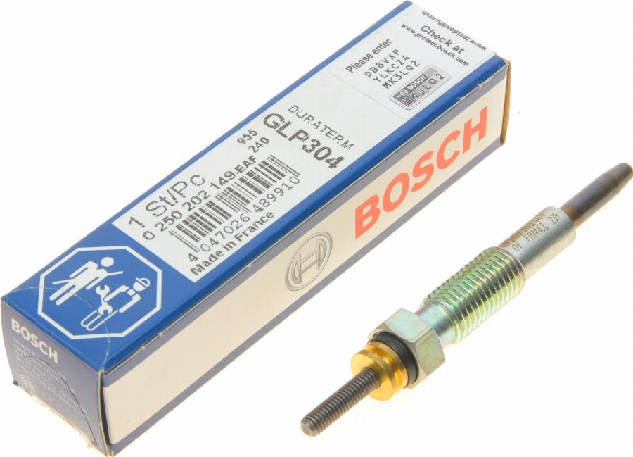 BOSCH 0 250 202 149 - Свічка розжарювання autozip.com.ua