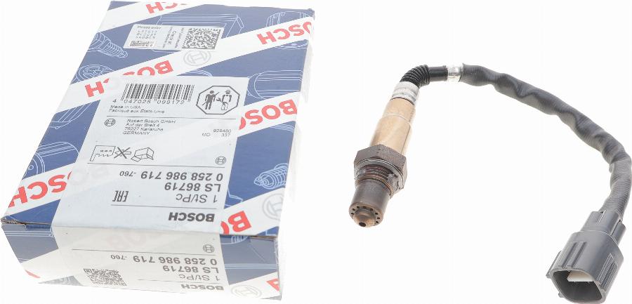 BOSCH 0 258 986 719 - Лямбда-зонд, датчик кисню autozip.com.ua