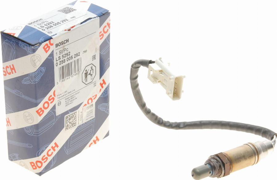 BOSCH 0 258 005 292 - Лямбда-зонд, датчик кисню autozip.com.ua