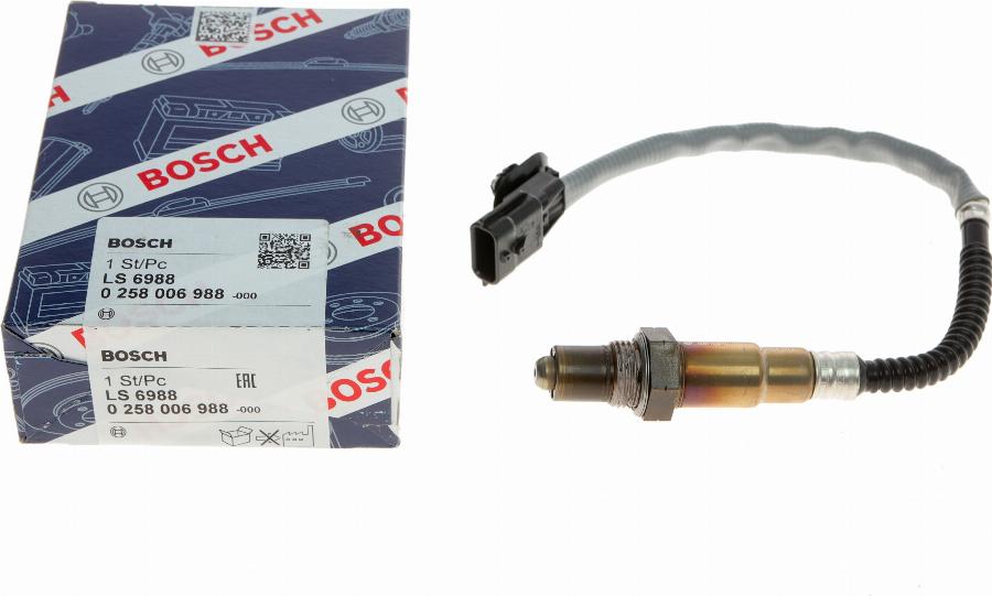 BOSCH 0 258 006 988 - Лямбда-зонд, датчик кисню autozip.com.ua