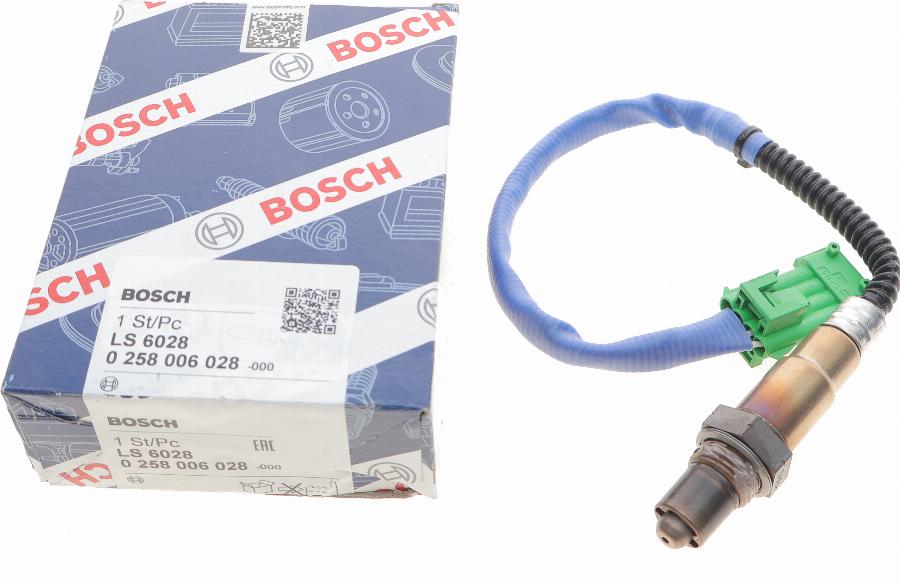 BOSCH 0 258 006 028 - Лямбда-зонд, датчик кисню autozip.com.ua