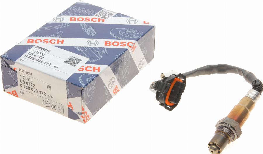 BOSCH 0 258 006 172 - Лямбда-зонд, датчик кисню autozip.com.ua