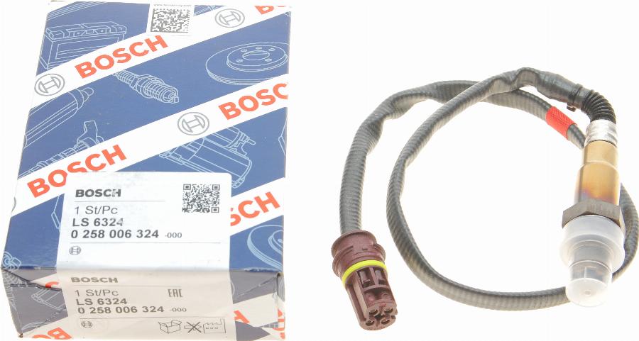 BOSCH 0 258 006 324 - Лямбда-зонд, датчик кисню autozip.com.ua