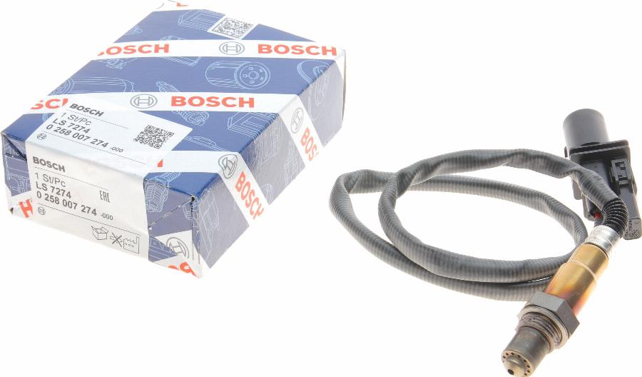 BOSCH 0 258 007 274 - Лямбда-зонд, датчик кисню autozip.com.ua