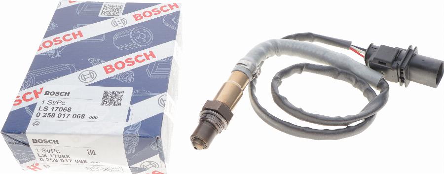 BOSCH 0 258 017 068 - Лямбда-зонд, датчик кисню autozip.com.ua