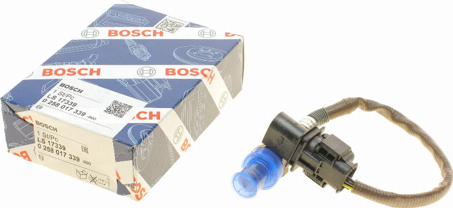 BOSCH 0 258 017 339 - Лямбда-зонд, датчик кисню autozip.com.ua