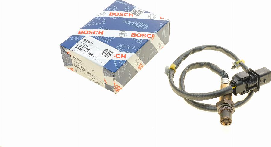 BOSCH 0 258 017 209 - Лямбда-зонд, датчик кисню autozip.com.ua