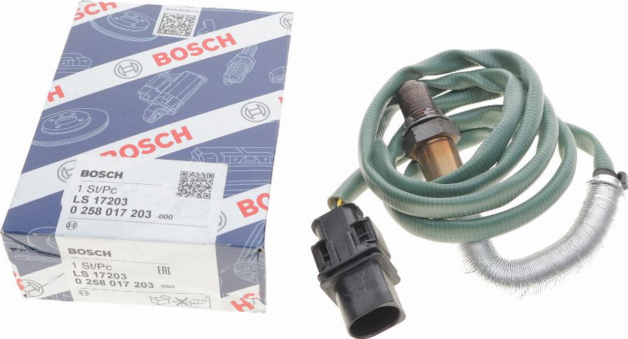 BOSCH 0 258 017 203 - Лямбда-зонд, датчик кисню autozip.com.ua