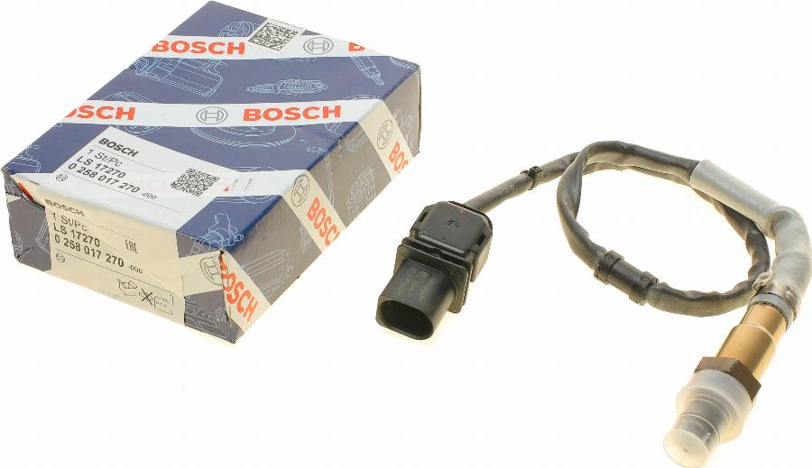 BOSCH 0 258 017 270 - Лямбда-зонд, датчик кисню autozip.com.ua