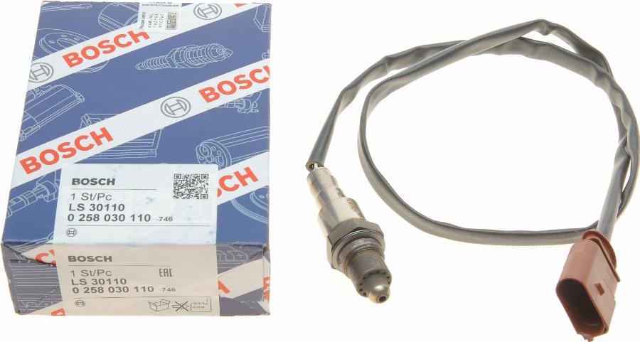 BOSCH 0 258 030 110 - Лямбда-зонд, датчик кисню autozip.com.ua