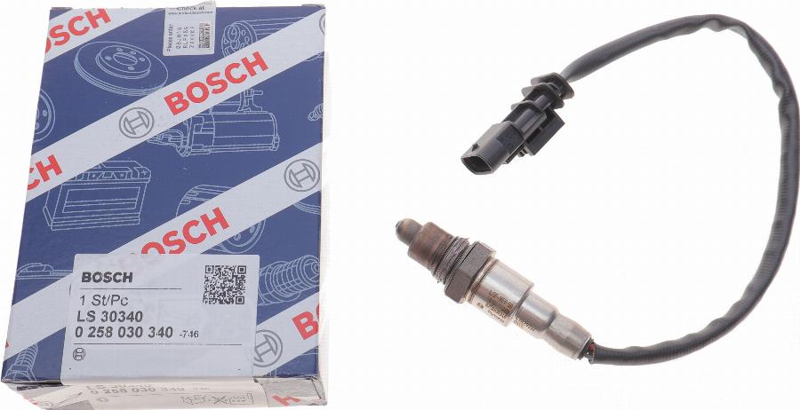 BOSCH 0 258 030 340 - Лямбда-зонд, датчик кисню autozip.com.ua