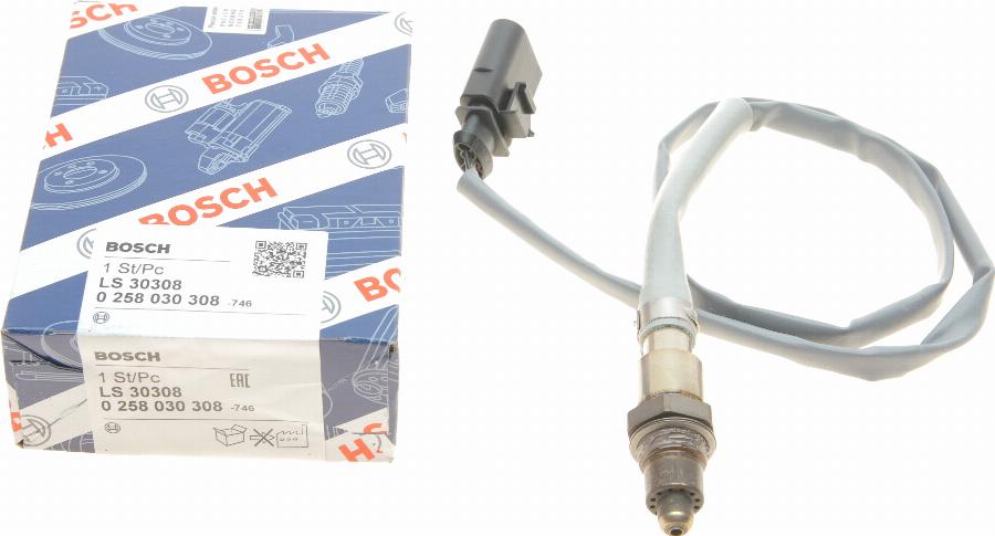 BOSCH 0 258 030 308 - Лямбда-зонд, датчик кисню autozip.com.ua