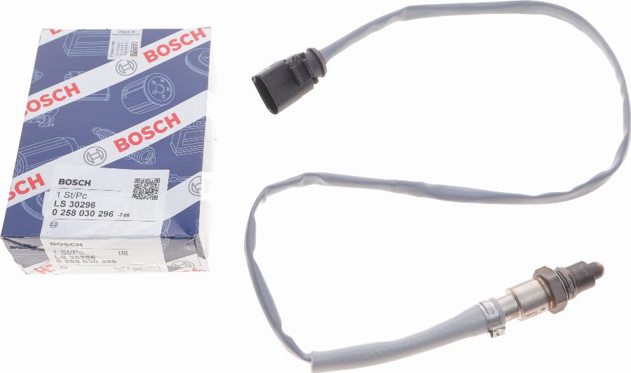 BOSCH 0 258 030 296 - Лямбда-зонд, датчик кисню autozip.com.ua