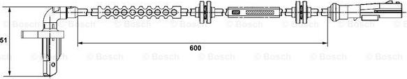 BOSCH 0 265 008 294 - Датчик ABS, частота обертання колеса autozip.com.ua