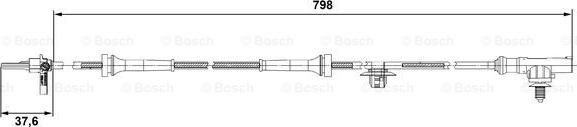 BOSCH 0 265 007 687 - Датчик ABS, частота обертання колеса autozip.com.ua