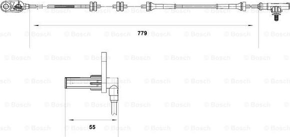 BOSCH 0 265 007 633 - Датчик ABS, частота обертання колеса autozip.com.ua