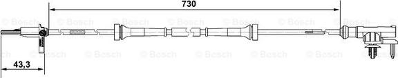 BOSCH 0 265 007 637 - Датчик ABS autozip.com.ua