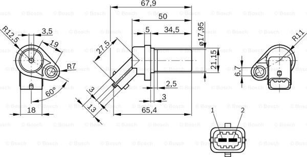 BOSCH 0 261 210 151 - Датчик оборотов двигателя пр-во Bosch autozip.com.ua