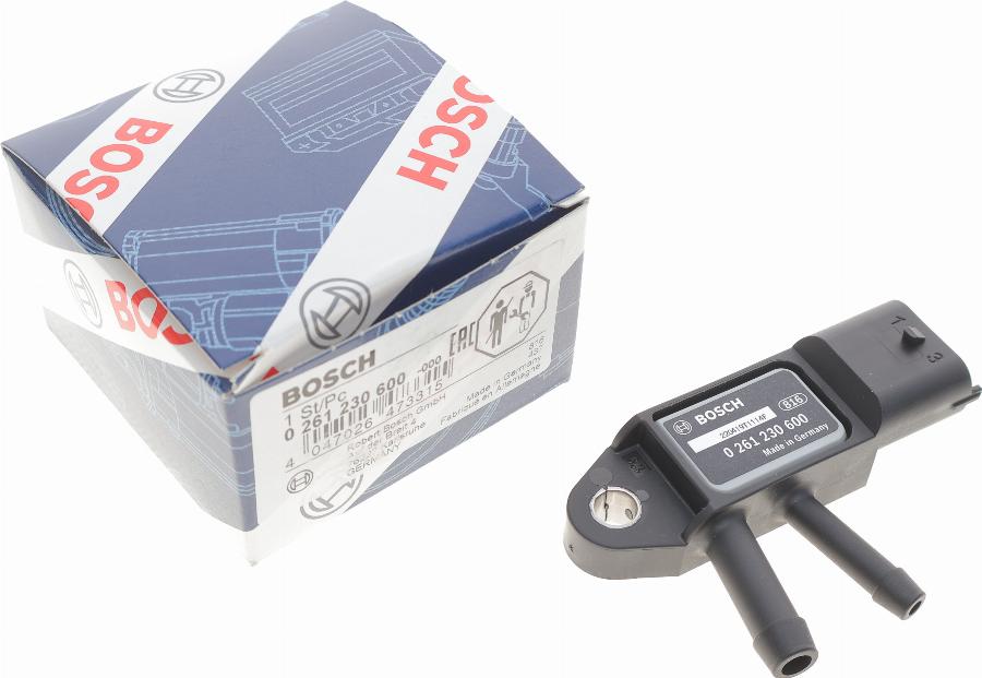 BOSCH 0 261 230 600 - Датчик, тиск вихлопних газів autozip.com.ua