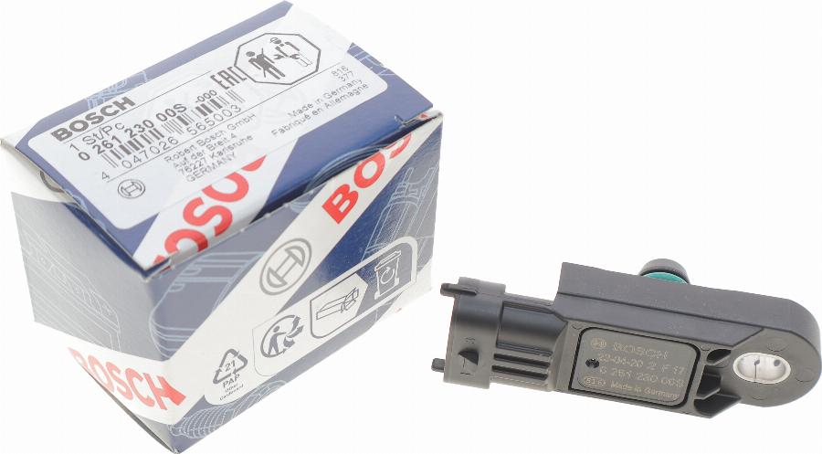 BOSCH 0 261 230 00S - Датчик, тиск наддуву autozip.com.ua