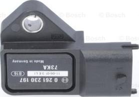 BOSCH 0 261 230 197 - Датчик, тиск у впускний трубі autozip.com.ua