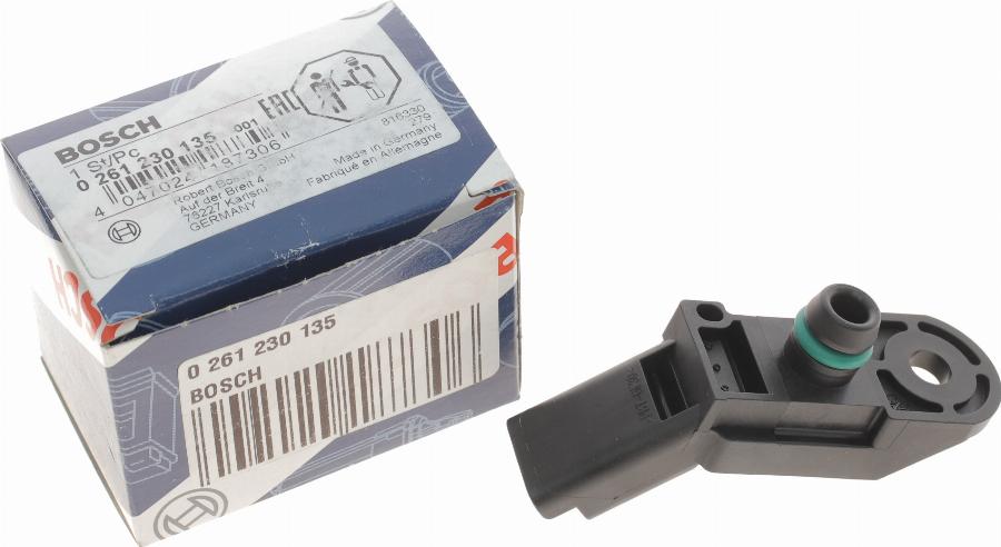 BOSCH 0 261 230 135 - Датчик, тиск у впускний трубі autozip.com.ua