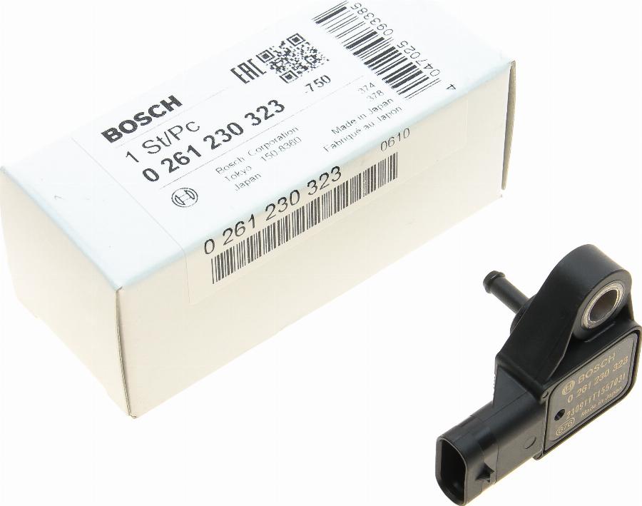 BOSCH 0 261 230 323 - Датчик, тиск у впускний трубі autozip.com.ua