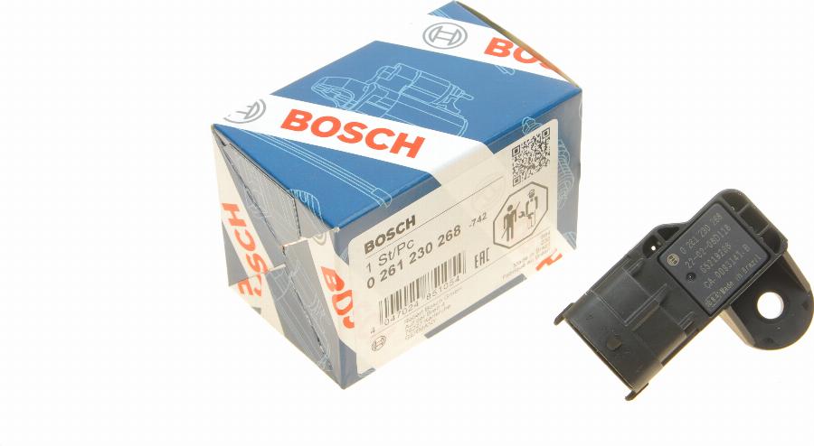 BOSCH 0 261 230 268 - Датчик, тиск у впускний трубі autozip.com.ua