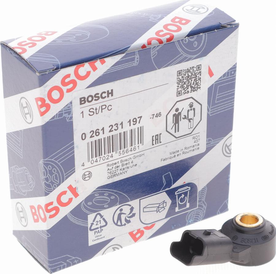 BOSCH 0 261 231 197 - Датчик детонації autozip.com.ua