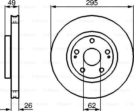 BOSCH 0 204 173 008 - Гальмівний диск autozip.com.ua