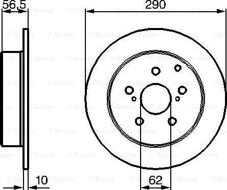 BOSCH 0 204 173 007 - Гальмівний диск autozip.com.ua