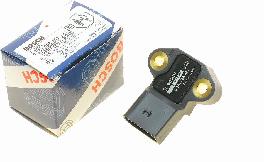 BOSCH 0 281 006 481 - Датчик, тиск наддуву autozip.com.ua