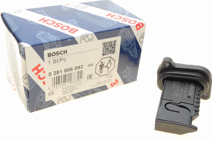 BOSCH 0 281 006 092 - Датчик потоку, маси повітря autozip.com.ua